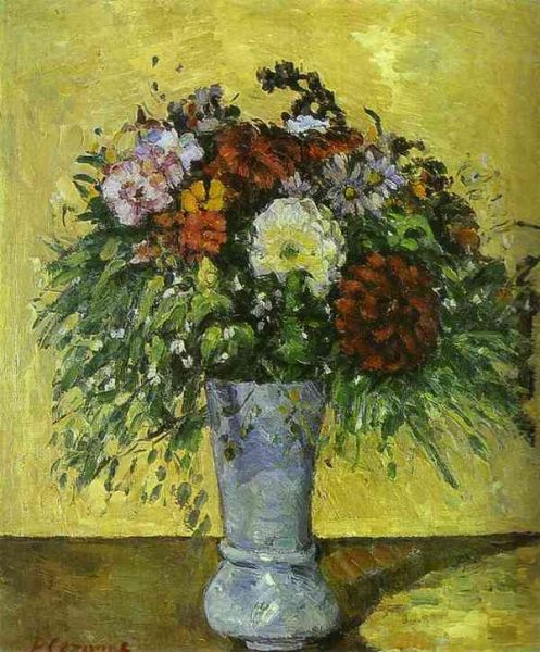 Bouquet Of Flowers In A Vase By Paul Cezanne Famous Art Masterpieces