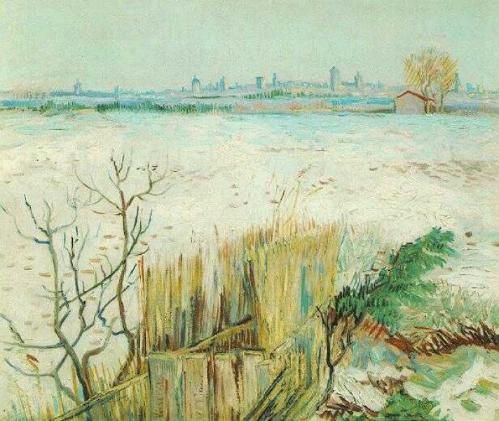 Vincent Van Gogh Snowy Landscape With Arles In The Background By Vincent Van Gogh Famous