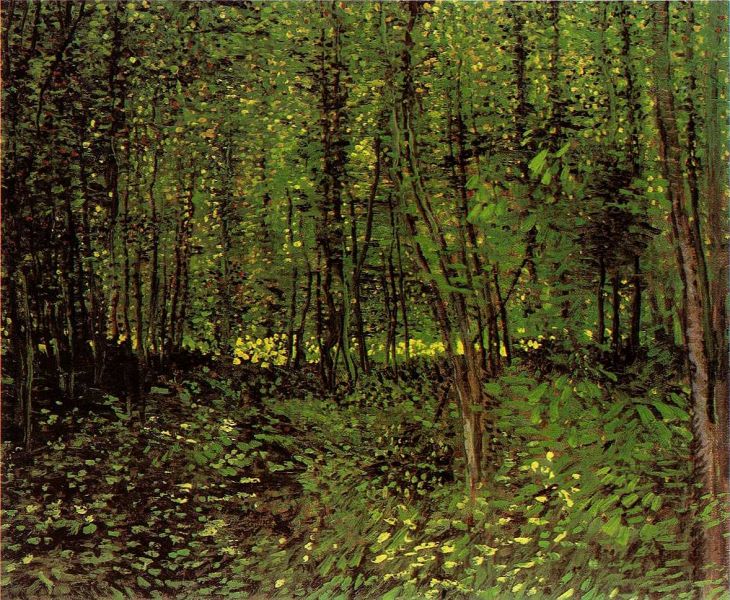 Vincent Van Gogh Trees And Undergrowth Dark By Vincent Van Gogh Famous Art Masterpieces